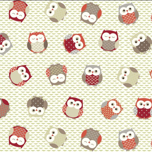 Fryetts Happy Days Owls Orange/Red