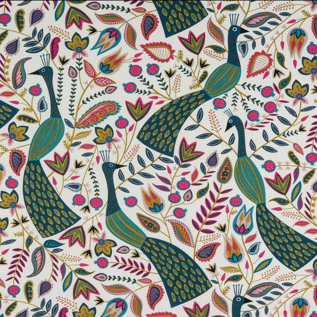 Fryetts Fryetts Compilation No 4 Peacock Teal Upholstery Fabric