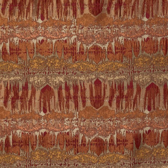 Inca Burnt Orange Voile Fabric