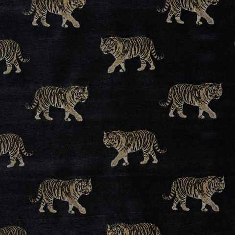 Tiger Noir Voile Fabric