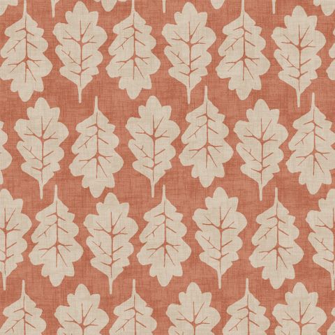 Oak Leaf Paprika Upholstery Fabric