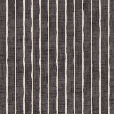 Pencil Stripe Ebony Upholstery Fabric