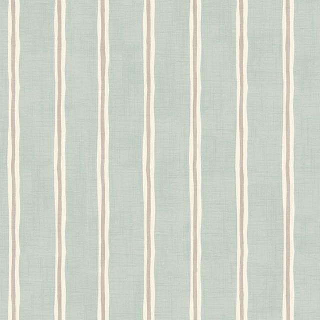 Rowing Stripe Duck Egg Upholstery Fabric
