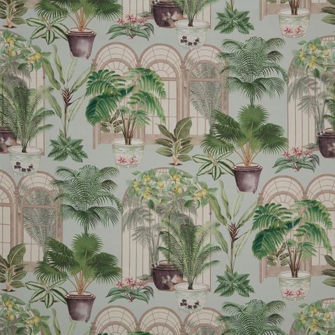 Victorian Glasshouse Mist Upholstery Fabric