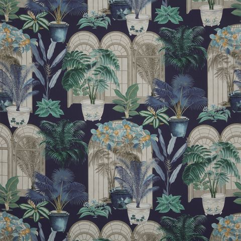 Victorian Glasshouse Moonlight Upholstery Fabric