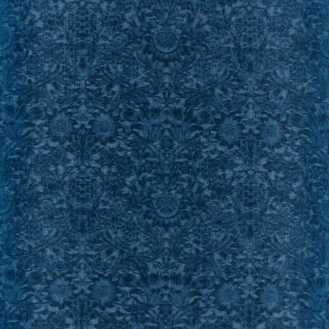 William Morris Wardle Velvets Sunflower Caffoy Velvet Inky Fingers Upholstery Fabric