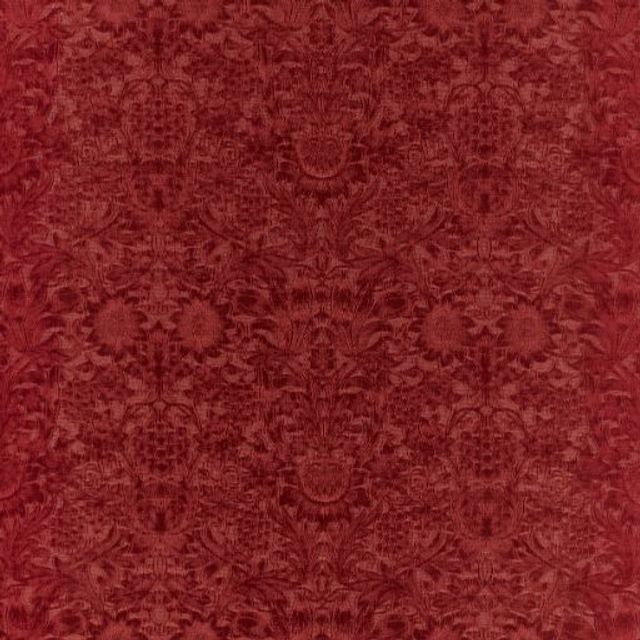 William Morris Wardle Velvets Sunflower Caffoy Velvet Barbed Berry Upholstery Fabric