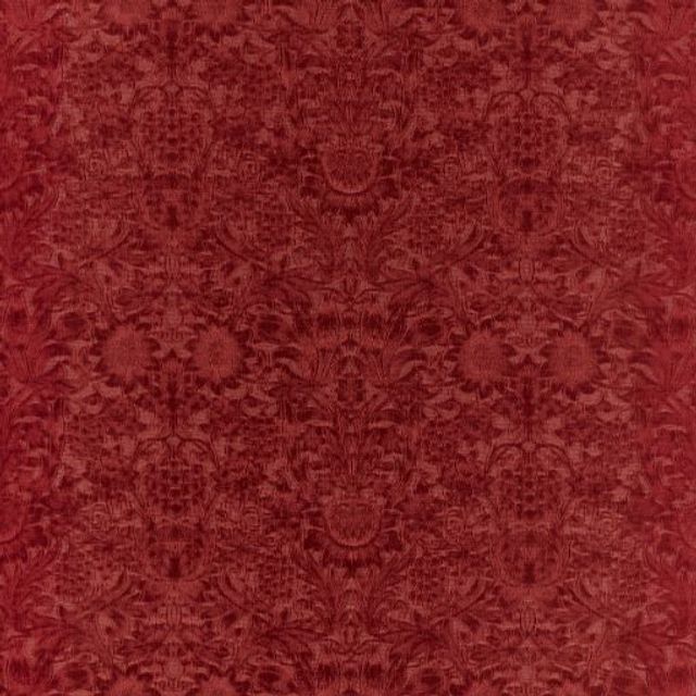 William Morris Wardle Velvets Sunflower Caffoy Velvet Barbed Berry