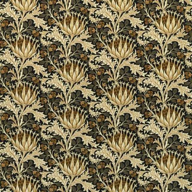 William Morris Wardle Velvets Artichoke Velvet Midnight/Pearwood