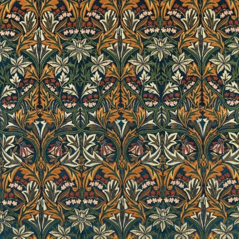 Bluebell Embroidery Indigo/Russet