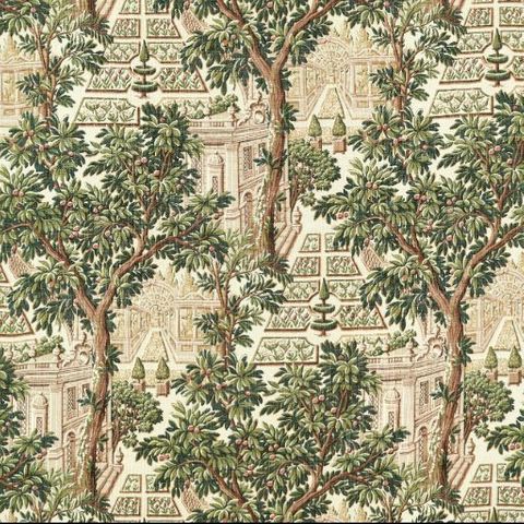 Italian Garden Tuscan Pink Upholstery Fabric