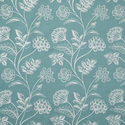 Grassington Teal Made To Measure Fire Retardant Curtain