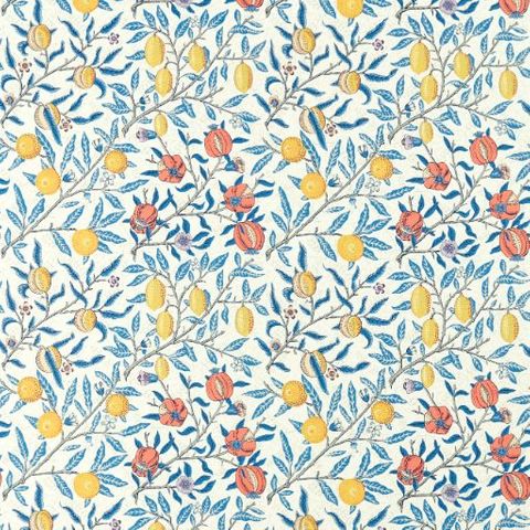 Fruit Paradise Blue Upholstery Fabric