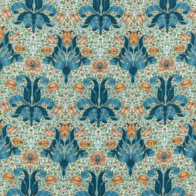 William Morris Bedford Park  Spring Thicket Paradise Blue/Peach