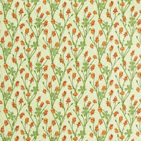 Monkshood Tangerine/Sage Upholstery Fabric
