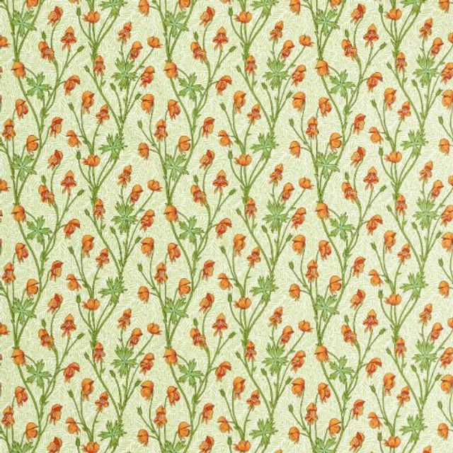 William Morris Bedford Park  Monkshood Tangerine/Sage