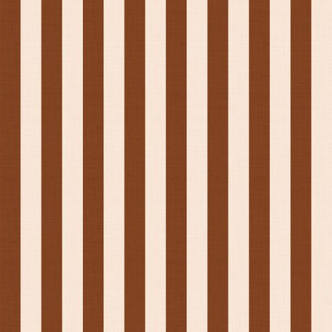 Small Stripe Terracotta Fire Retardant Fabric