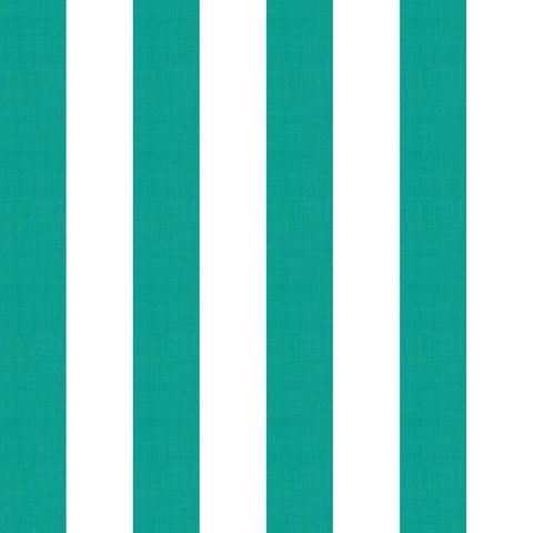 Medium Stripe Bright Teal Fire Retardant Fabric