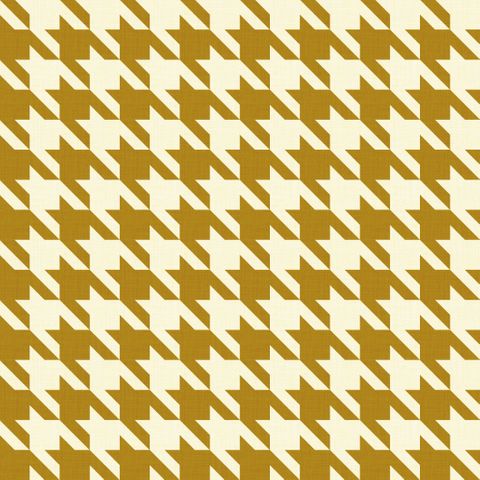 Big Hounds Tooth Mustard/Cream Fire Retardant Fabric