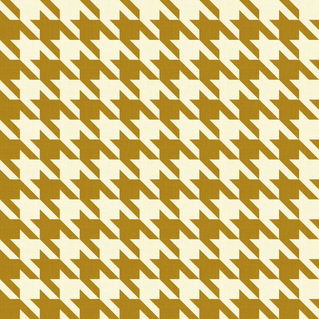 Big Hounds Tooth Mustard/Cream Fire Retardant Fabric