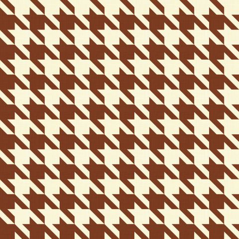 Big Hounds Tooth Cream/Pumpkin Fire Retardant Fabric