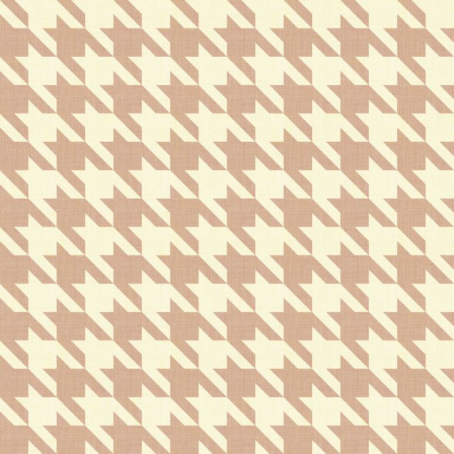 Big Hounds Tooth Creamy Fire Retardant Fabric