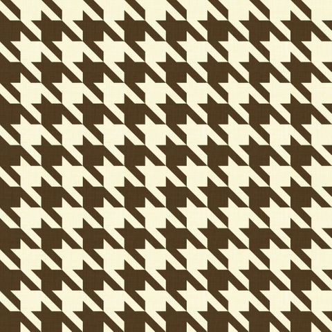 Big Hounds Tooth Cream Taupe Sand Fire Retardant Fabric