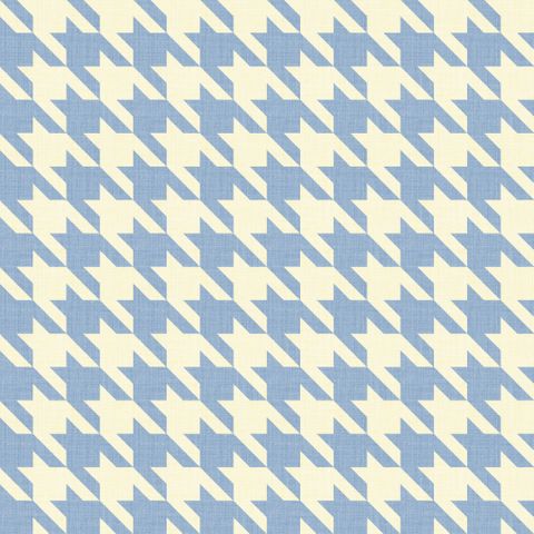 Big Hounds Tooth Powder Blue Fire Retardant Fabric