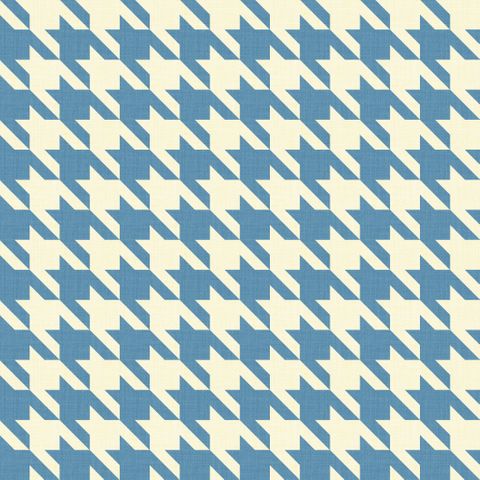 Big Hounds Tooth Blush Blue Fire Retardant Fabric