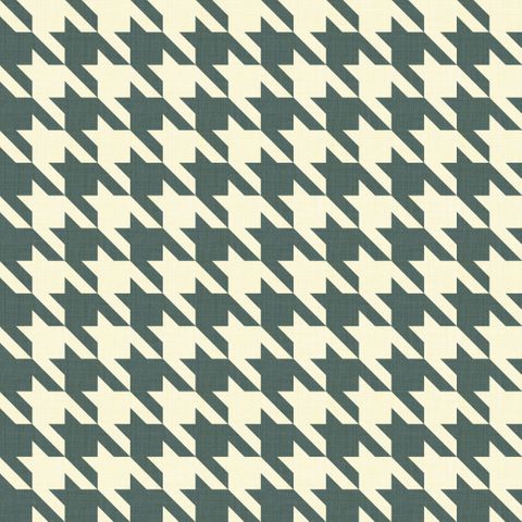 Big Hounds Tooth Cream/Light Teal Green Fire Retardant Fabric