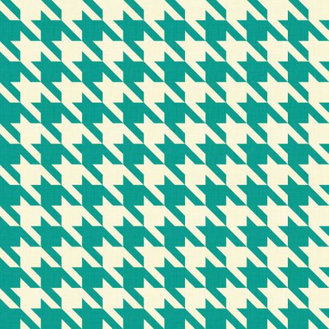 Big Hounds Tooth Bright Teal Fire Retardant Fabric