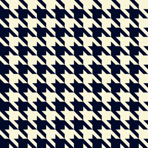 Big Hounds Tooth Bright Navy Fire Retardant Fabric