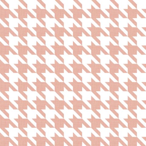 Big Hounds Tooth Peach Fire Retardant Fabric