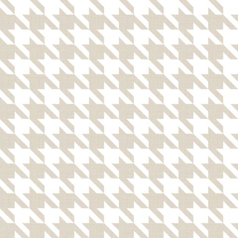 Big Hounds Tooth Taupe White Fire Retardant Fabric