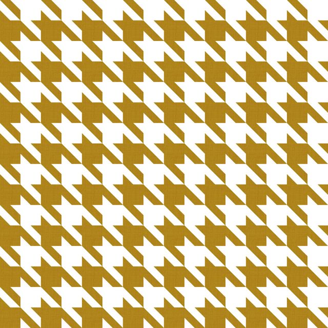 Big Hounds Tooth Mustard Fire Retardant Fabric