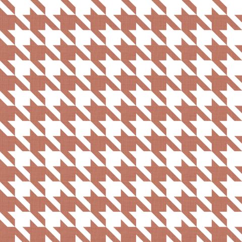 Big Hounds Tooth Cream/Rouge Pink Fire Retardant Fabric