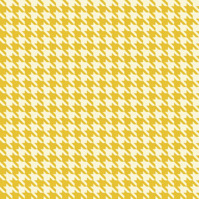 Small Hounds Tooth Light Mustard