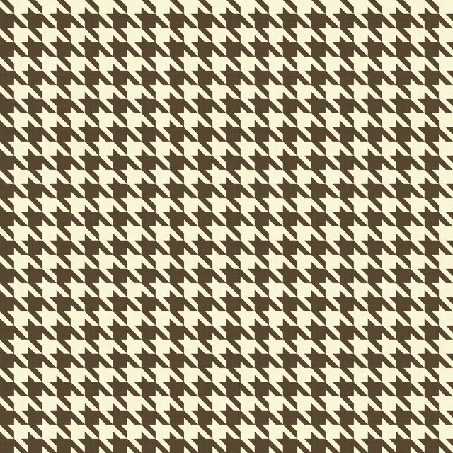 Small Hounds Tooth Sand Brown