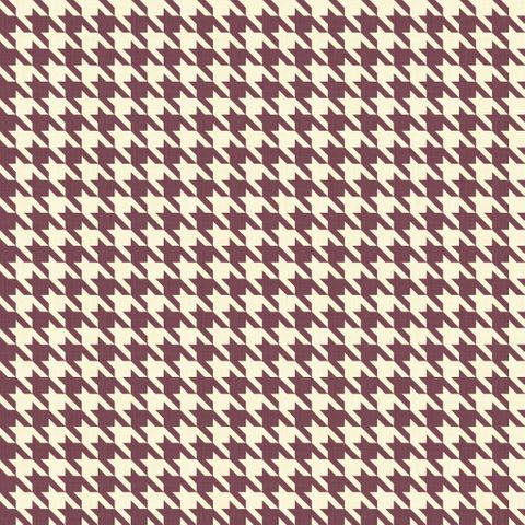 Small Hounds Tooth Cream/Powder Purple Fire Retardant Fabric