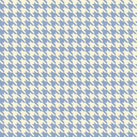 Small Hounds Tooth Light Blue Fire Retardant Fabric