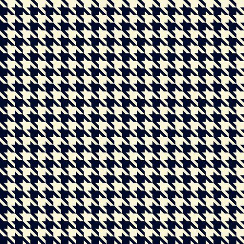 Small Hounds Tooth Bright Navy Fire Retardant Fabric