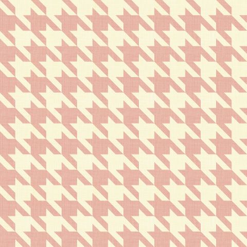 Big Hounds Tooth Cream/Peach Fire Retardant Fabric