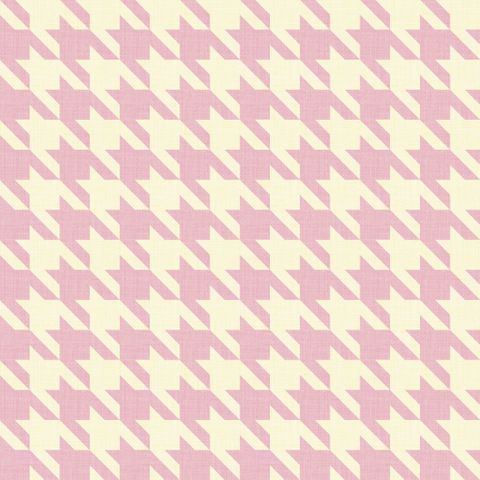 Big Hounds Tooth Cream/Peony Fire Retardant Fabric