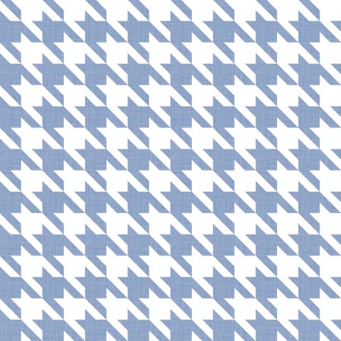 Big Hounds Tooth Light Blue Fire Retardant Fabric