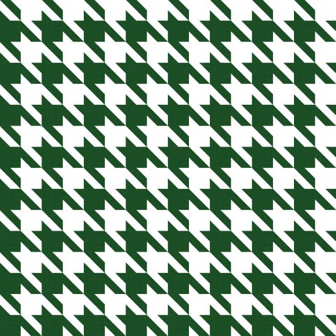 Big Hounds Tooth Forest Green Fire Retardant Fabric