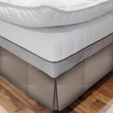 Adeline Taupe Bed Base Valance