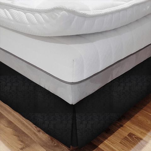 Azurite Black Bed Base Valance