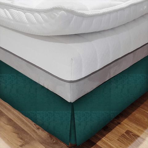 Azurite Teal Bed Base Valance