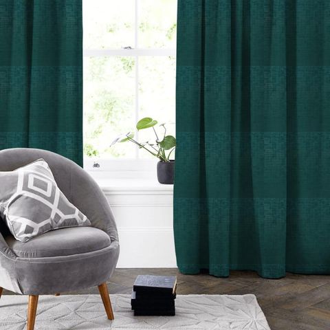 Azurite Teal Made To Measure Curtain