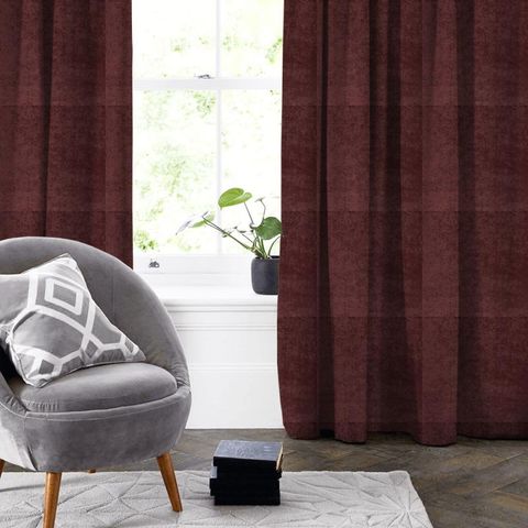 Savoy Bordeaux Made To Measure Curtain